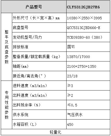 团结卡车混凝土搅拌运输车型号参数表图